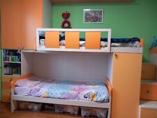 cameretta Giessegi a ponte usata L 3,60X H 2,60 arancione e rovere chiaro