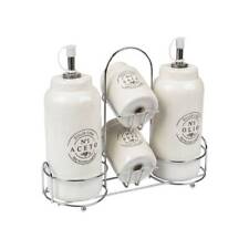 Set Tognana per olio aceto pepe sale oliera acetiera vetro alluminio vintage