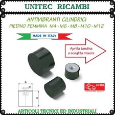 Antivibranti cilindrici a piedino in gomma filettatura femmina M4 M6 M8 M10 M12