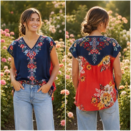 Camicetta boho ricamata