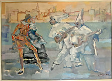 Mino Maccari - "Figure" - quadro olio su tela 1960