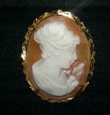 CAMMEO IN ORO 18 K  SPILLA