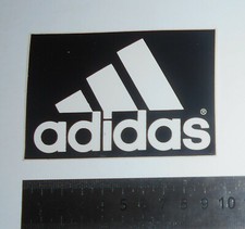 ADESIVO STICKER AUTOCOLLANT AUFKLEBER VINTAGE ORIGINAL ADIDAS BLACK MEDIUM SIZE