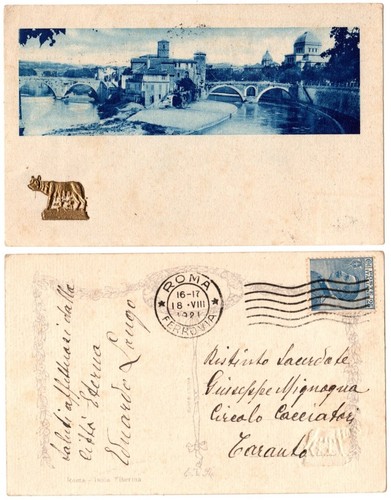 Roma isola tiberina 1921 - roma,