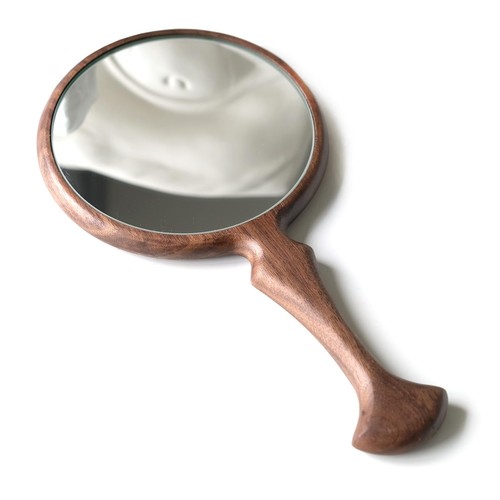 Vintage walnut wood handheld - vintage,