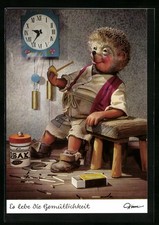 Cartolina Mecki seduto