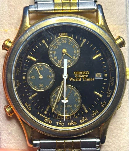 Seiko quartz world timer - world,
