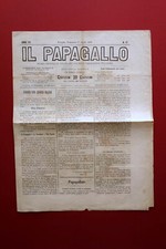 Il Papagallo Giornale Umoristico Anno VII N.17 Bologna 27/5/1879 Tavola a Colori