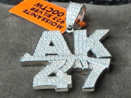 Ciondolo moissanite argento - in,