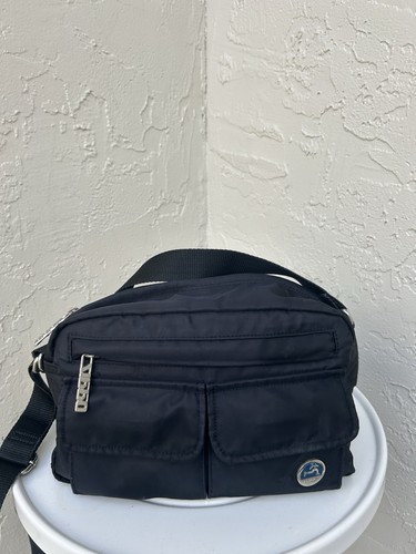 Borsa tracolla nylon nera - a,