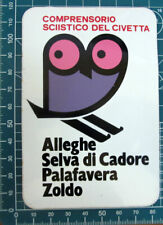 Selva di Cadore Alleghe comprensorio sciistico  ADESIVO STICKER VINTAGE NEW 