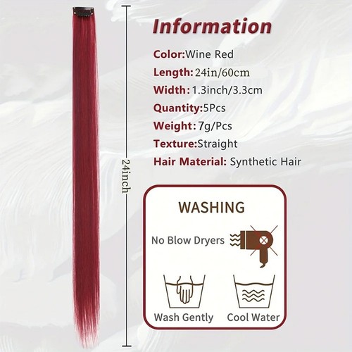 5pz extension capelli lisci - 5pz,