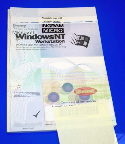 Windows workstation no - nt, d