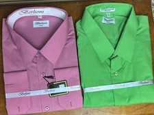 Camicia abito uomo Berlioni Italy LOTTO di 2 taglia 4XL (collo 20-20,5, manica 36/37)