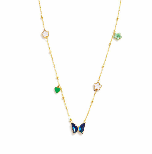 Collana farfalla blu - farfalla,