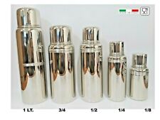 THERMOS IN ACCIAIO OTTONATO C/VETRO INTERNO SOTTO TAPPO ESPANSIONE ALTA QUALITA'