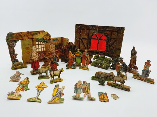 Originale antico presepe monti - presepe,