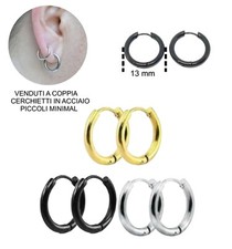 Orecchini uomo a cerchio in