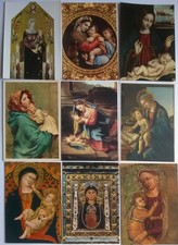 Madonna col Bambino - Lotto di 25 Vintage Cartoline Religiose a col.