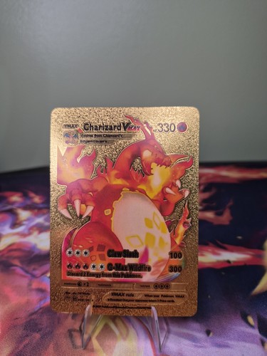 Charizard vmax metallo dorato - charizard,
