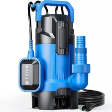 2024 Upgraded Automatic&Manual Sump Pump 1.5HP 6300GPH, Submersible Water FE008