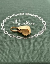 RARO POMELLATO PENDENTE CIONDOLO CUORE IN ORO MASSICCIO GIALLO 18 KT 750