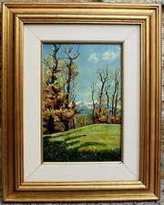 Antico quadro olio tavola - quadro, c