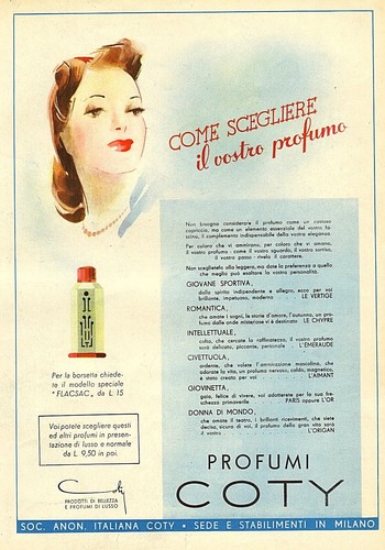 Pubblicita 1939 profumi coty - profumi,