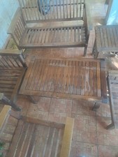 Set tavolo e sedie da giardino con cuscini