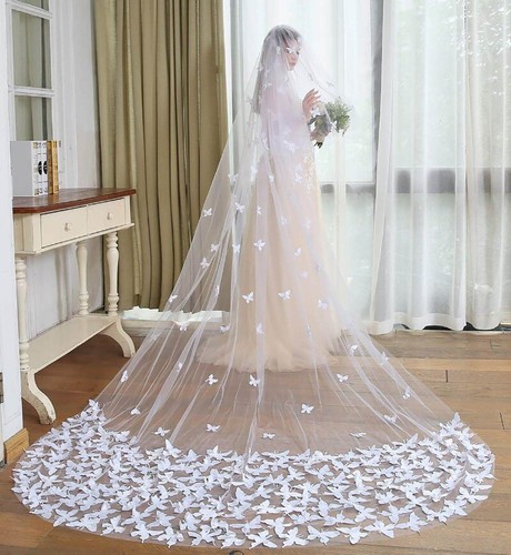 Velo sposa farfalla con - da, 3d