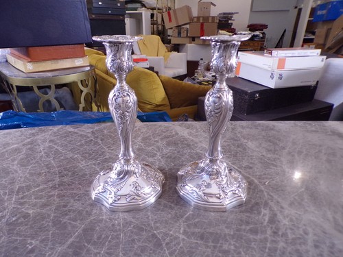 Coppia candelabri rocaille - coppia,