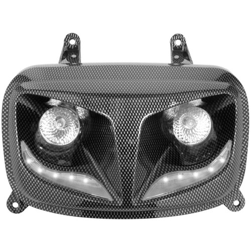 Maschera faro carbon - carbon, led