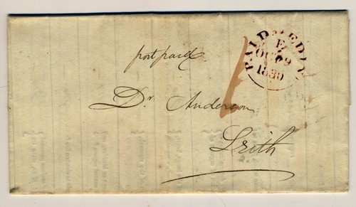 Lettera prefilatelica scozia - lettera,