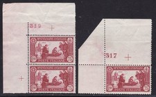 1931 Regno d'Italia, Sant'Antonio, n. 296+299 MNH/** 75 cent. carminio seghettato