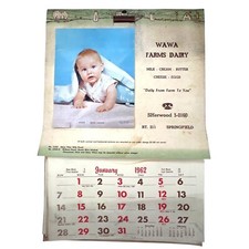 Original Vintage 1962 Calendar