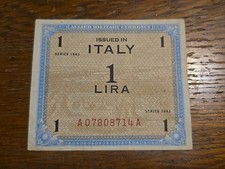 Italy 1 Lira Series 1943