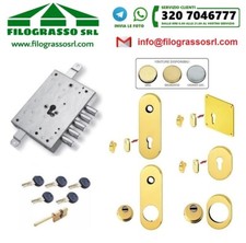 KIT SERRATURA PORTA BLINDATA A CILINDRO EUROPEO PER MOTTURA DIERRE SOLO MANDATA