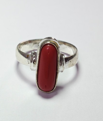 Anello corallo rosso - rosso, (moonga)