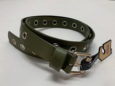 Cintura Levi's verde con occhielli 1,5" unisex XL rocker punk grunge retrò nuova con etichetta