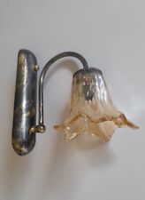 Applique In Metallo e vetro ambra rustico classico Stile Industriale Anticato