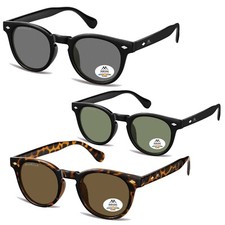 occhiali da sole uomo donna polarizzati vintage Neri Rotondi