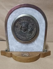 Antico Santino Maria SS. Dell'Arco in metallo a sbalzo con supporto in legno