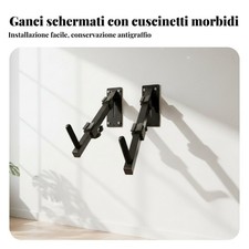 2 Pezzi Ganci da Parete per