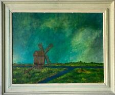 Quadro A Impressionista Hans Christian Petersen Mulino Steinburg Wilstermarsch