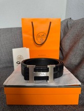 Cintura Hermes H in pelle con