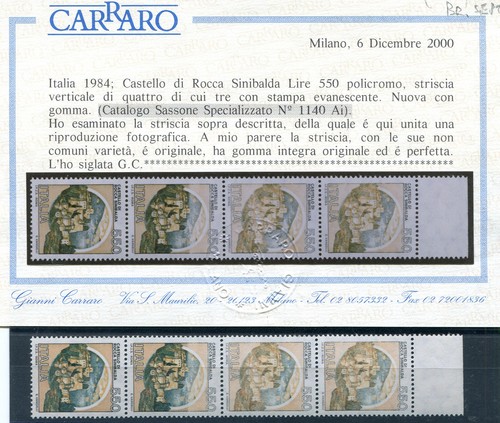 Castelli lire 550 varietà - lire,