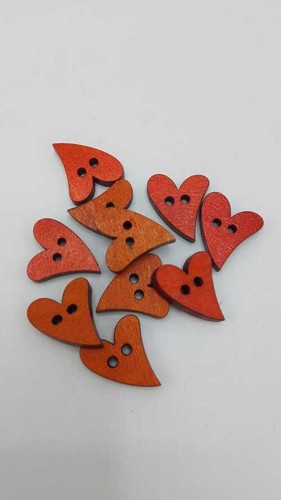 Bottoni legno cuore - legno,