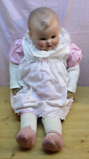 VECCHIA BAMBOLA IN CELLULOIDE GERMANY CON ABITO ROSA cm.68  [EMC02]