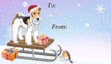 Etichette natalizie per cani