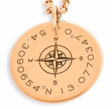 Kompass Kette rosé vergoldet